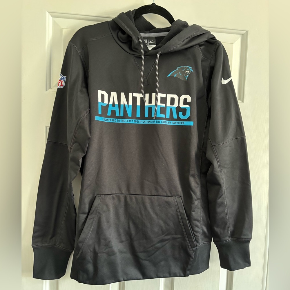 Nike Black and Blue Carolina Panthers Hoodie